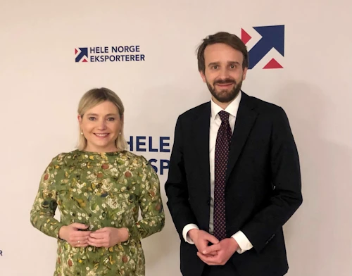 Lilja Dögg Alfreðsdóttir, menningar- og viðskiptaráðherra og Jan Christian Vestre, iðnaðar- og viðskiptaráðherra Noregs